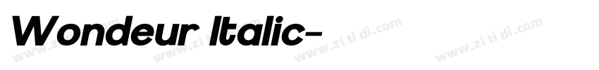 Wondeur Italic字体转换 Wondeur Italic字体转换